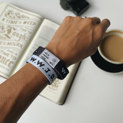 NEW! | DAILY BIBLE VERSE "WWJD X HWLF" BRACELETS | 2-PACK