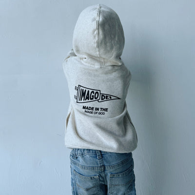 NEW! | TODDLER "IMAGO DEI" HOODIE | HEATHER SAND