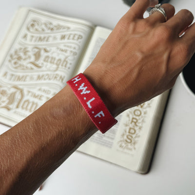 NEW! | DAILY BIBLE VERSE "WWJD X HWLF" BRACELET | RED