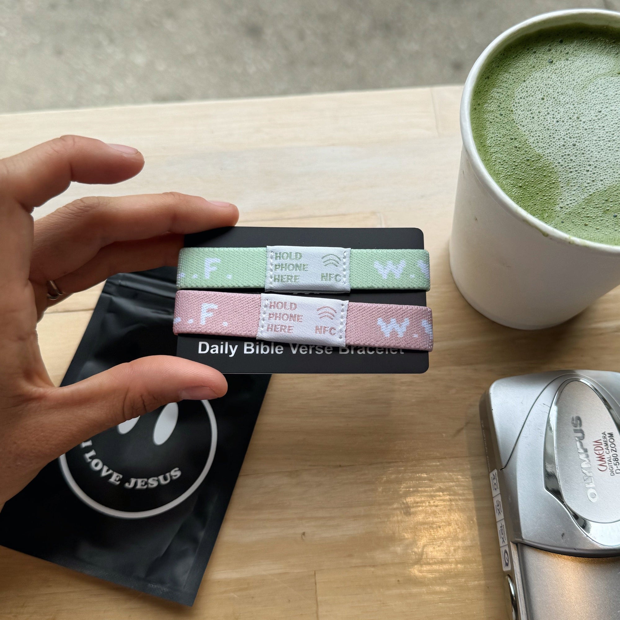 NEW! | DAILY BIBLE VERSE "WWJD X HWLF" BRACELETS | NATURAL 2-PACK