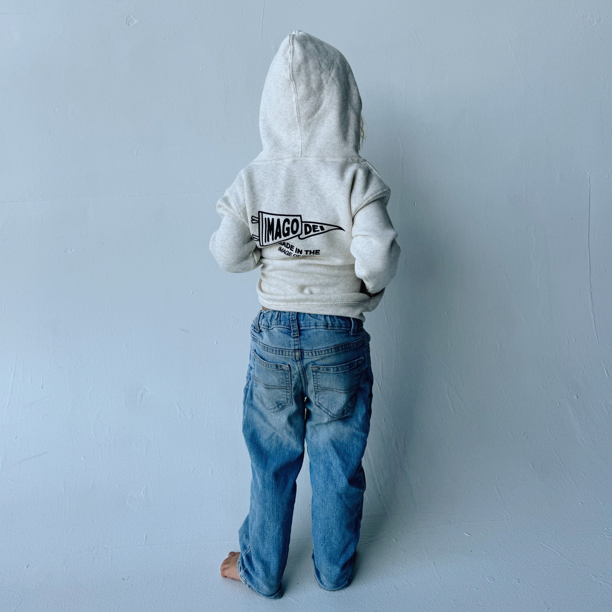 NEW! | TODDLER "IMAGO DEI" HOODIE | HEATHER SAND