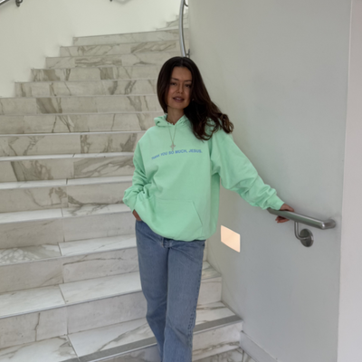 NEW | "THANK YOU SO MUCH JESUS" HOODIE | MINT