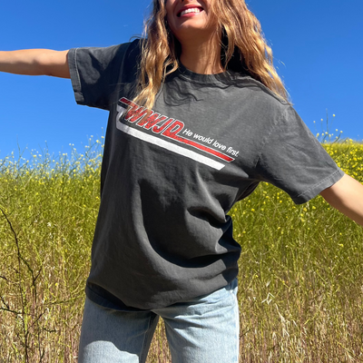 NEW! | VINTAGE WWJD "SKATER" COMFORT COLOR TEE | PEPPER