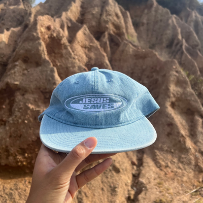 NEW | "JESUS SAVES" PREMIUM EMBROIDERED HAT | DENIM