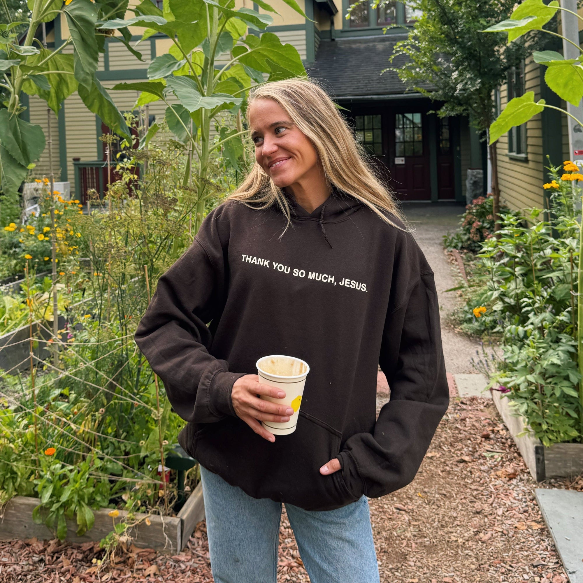 NEW | "THANK YOU SO MUCH JESUS" HOODIE | DARK CHOCOLATE