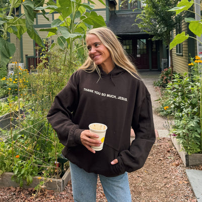 NEW | "THANK YOU SO MUCH JESUS" HOODIE | DARK CHOCOLATE