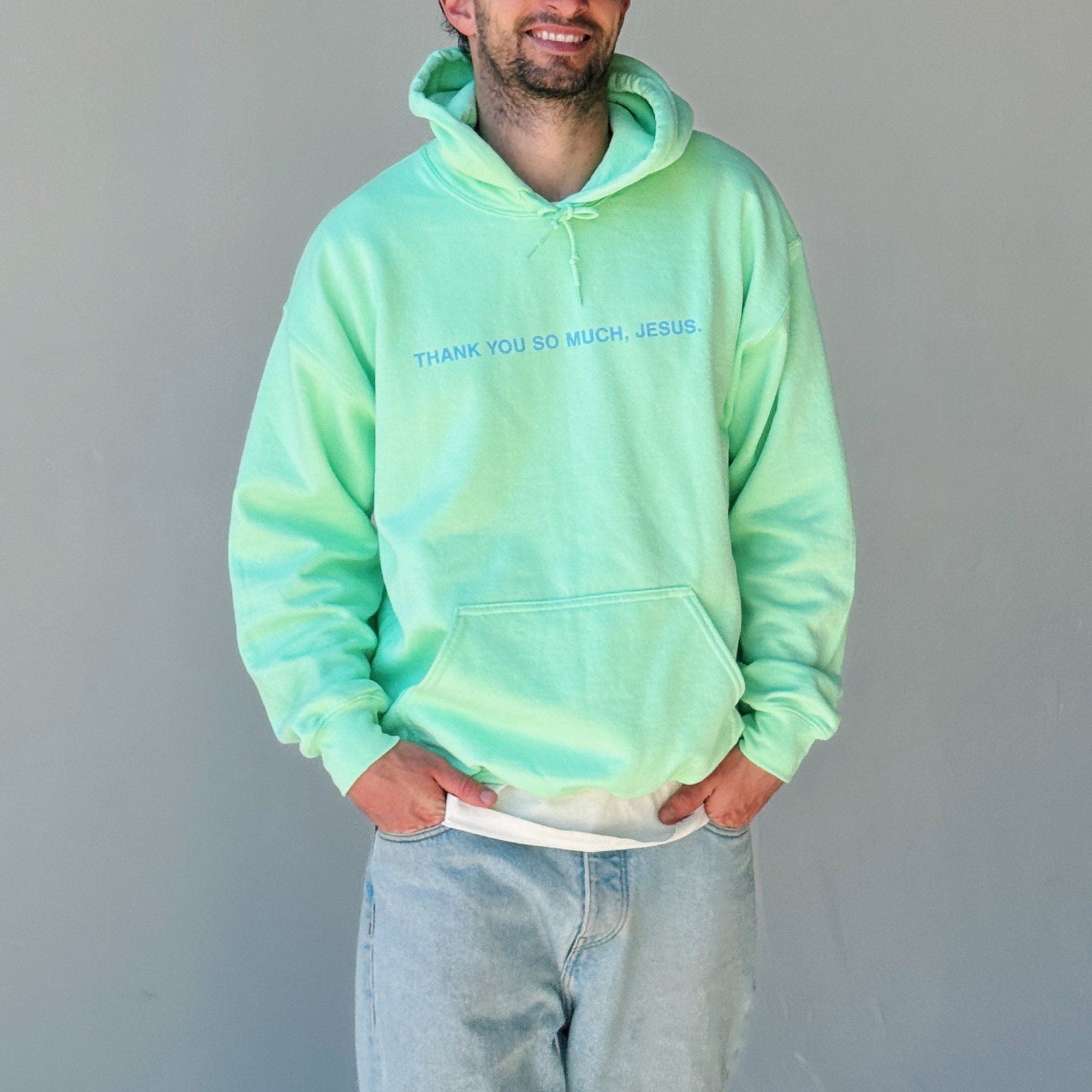 NEW | "THANK YOU SO MUCH JESUS" HOODIE | MINT