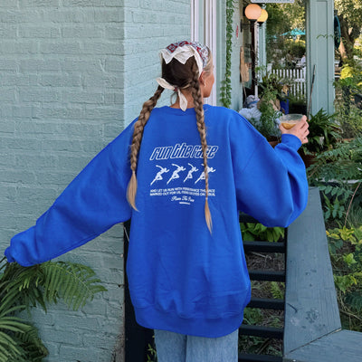 NEW! | "RUN THE RACE" CREWNECK | ROYAL BLUE