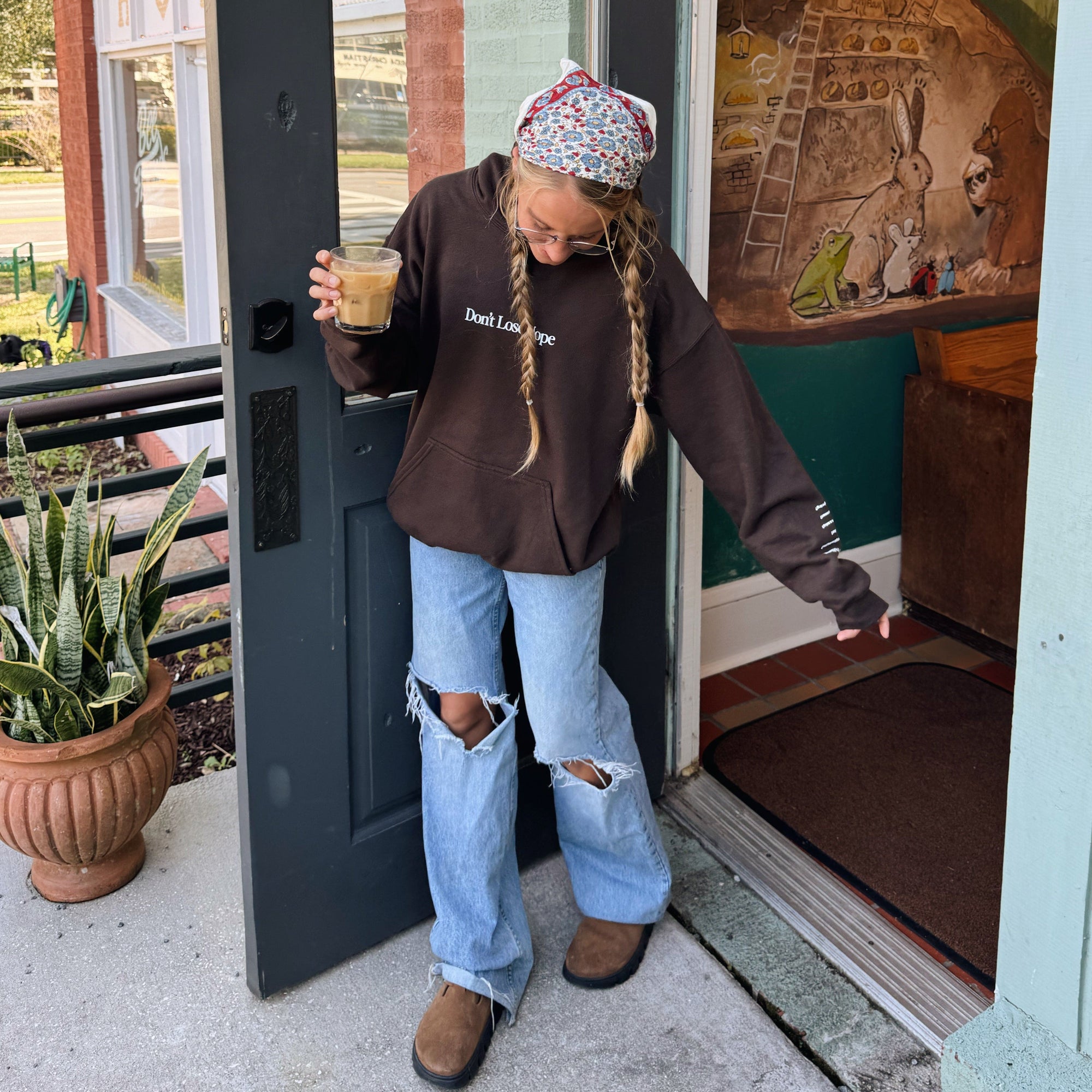 NEW! "DON'T LOSE HOPE" HOODIE | BROWN