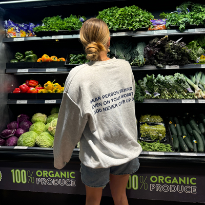 NEW | "DEAR PERSON BEHIND ME" CREWNECK |ASH/NAVY