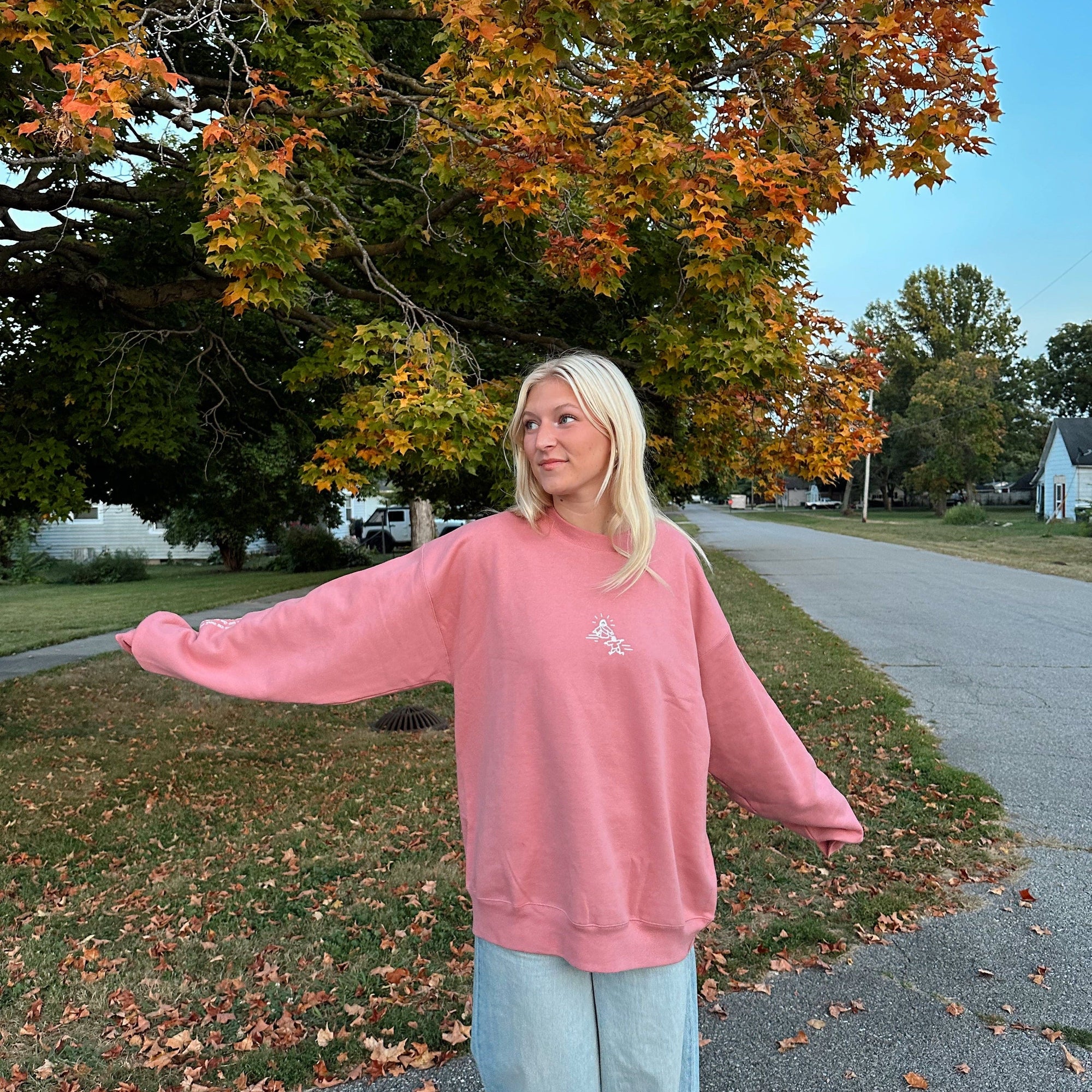 NEW! | "JESUS DOODLE" CREWNECK | MAUVE