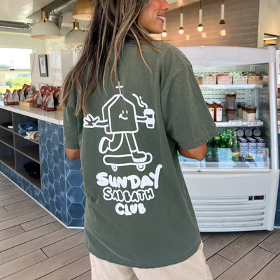 NEW! "SUNDAY SABBATH CLUB" PREMIUM COMFORT COLOR TEE
