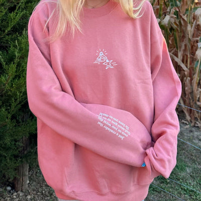 NEW! | "JESUS DOODLE" CREWNECK | MAUVE