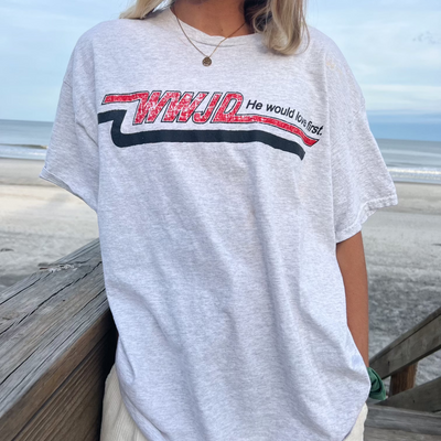 WWJD VINTAGE "SKATER" TEE | ASH