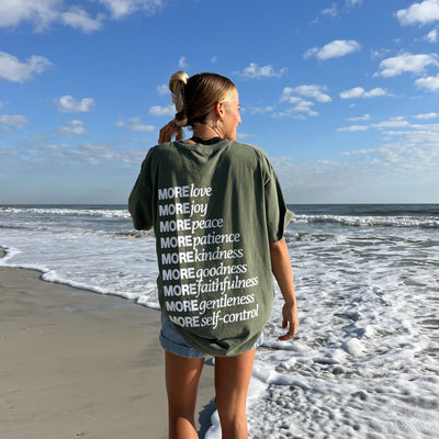 RESTOCK! | "MADE FOR MORE" PREMIUM COMFORT COLOR TEE | MOSS GREEN